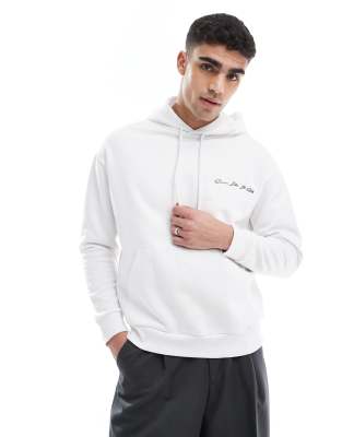 Asos Design Oversized Hoodie With Bubble Print In White