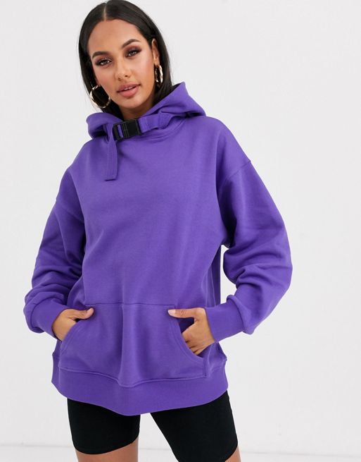 ASOS DESIGN oversized hoodie with buckle detail | ASOS