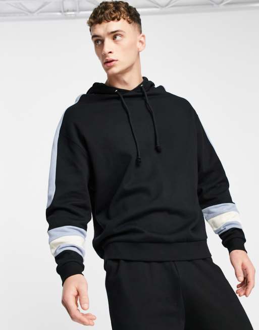 ASOS DESIGN oversized hoodie with color block sleeve panels part of a set ASOS