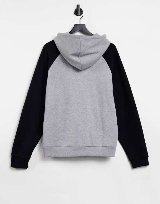 Grey hoodie cheap black sleeves