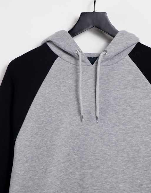 Grey hoodie with store black sleeves