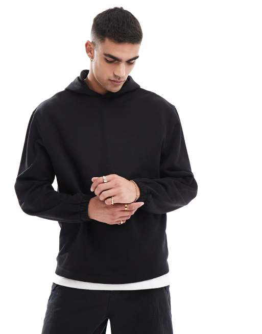 ASOS DESIGN oversized hoodie with fixed hem in black ASOS