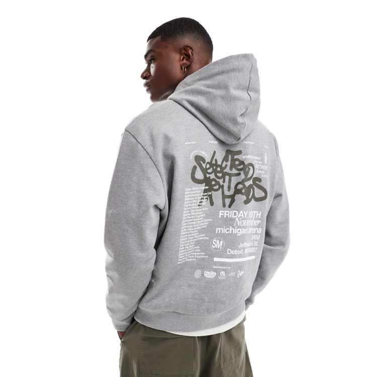 ASOS DESIGN oversized hoodie with back print in black | ASOS