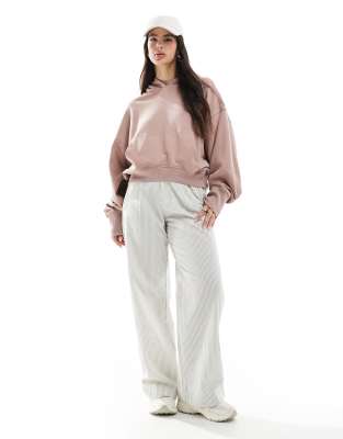 Asos Design Oversized Hoodie With High Low Hem In Pink