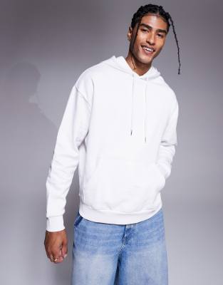 Asos Design Oversized Hoodie With Mango Prints In White