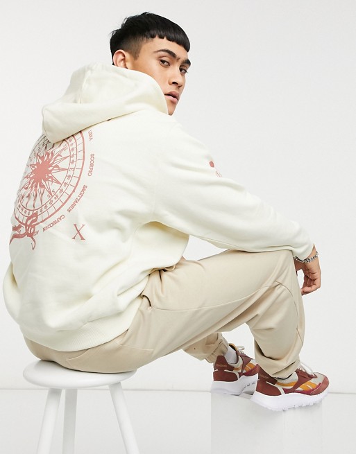 ASOS DESIGN oversized hoodie with mystic multi print
