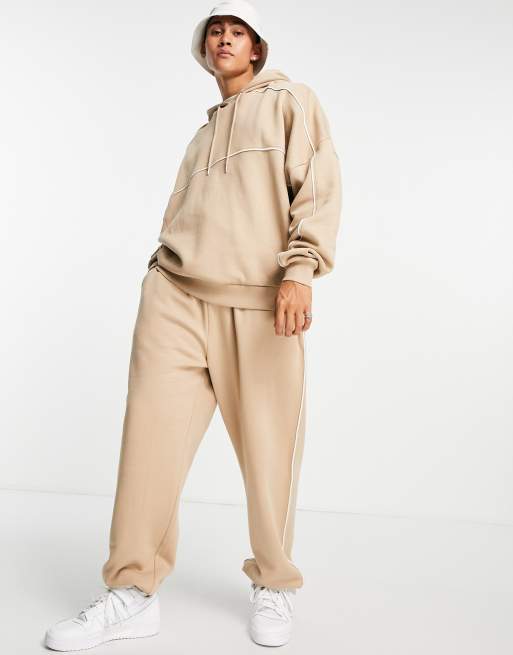 Tan hoodie and online jogger set