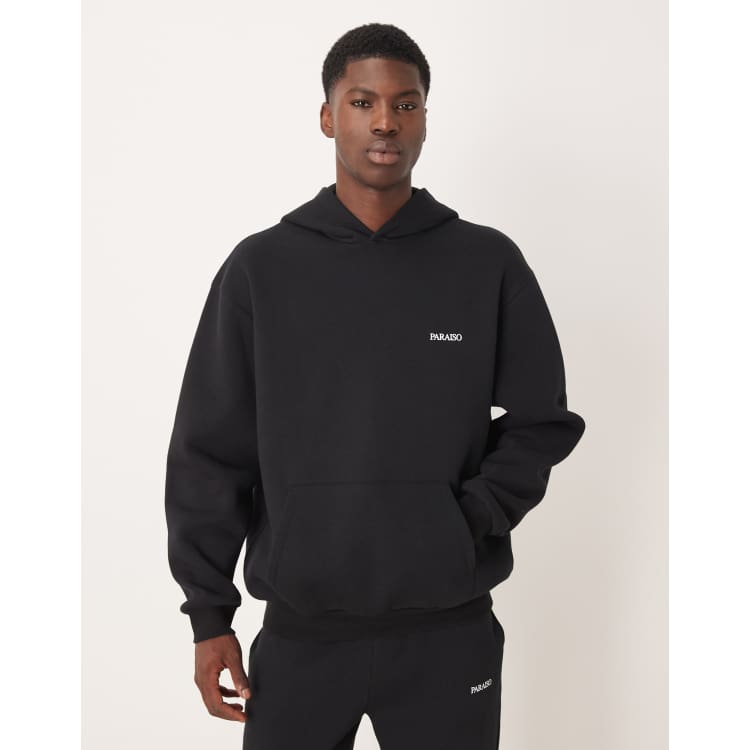 ASOS DESIGN oversized hoodie with print in black - part of a