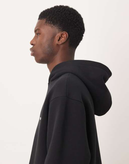 ASOS DESIGN oversized hoodie with print in black - part of a