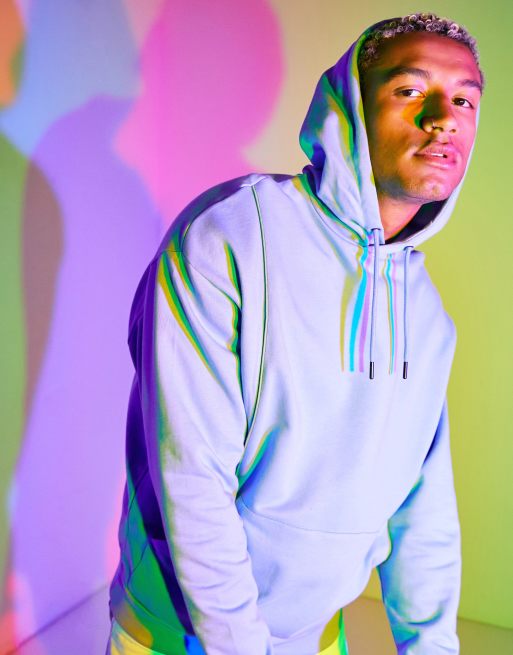 Oversized Reflective Graphic Hoodie