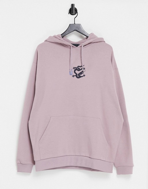 ASOS DESIGN oversized hoodie with small chest print