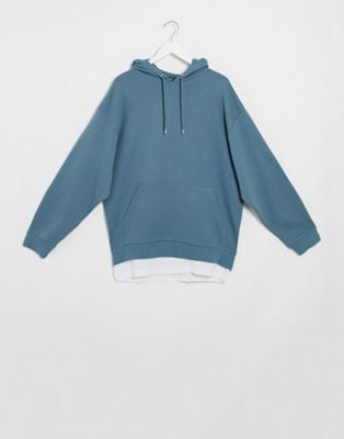 grey blue hoodie