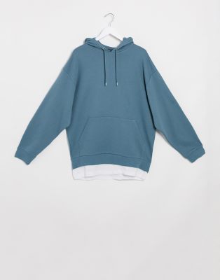 grey blue hoodie