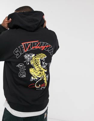 hoodie with tiger on back