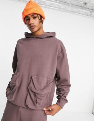 Zip pouch outlet hoodie