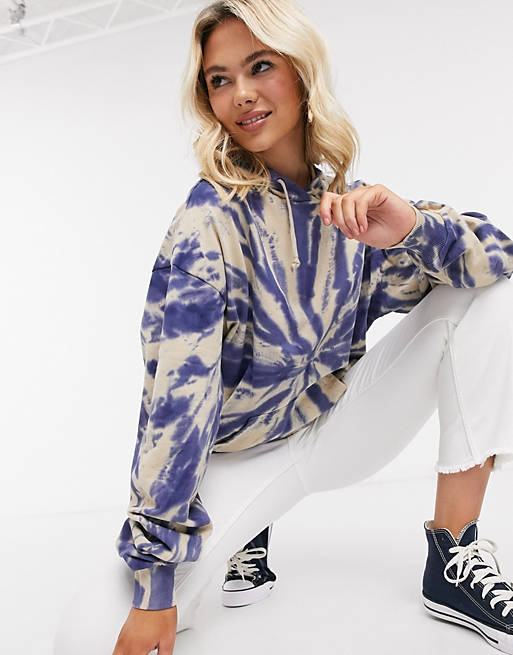 ASOS DESIGN - Oversized hoodie met spiraalvormige tie-dye in grungestijl