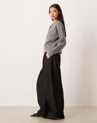 Asos Design Oversized Horseshoe Jeans In Black