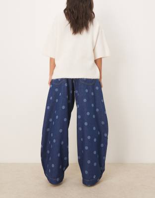 Asos Design Oversized Horseshoe Jeans In Multi