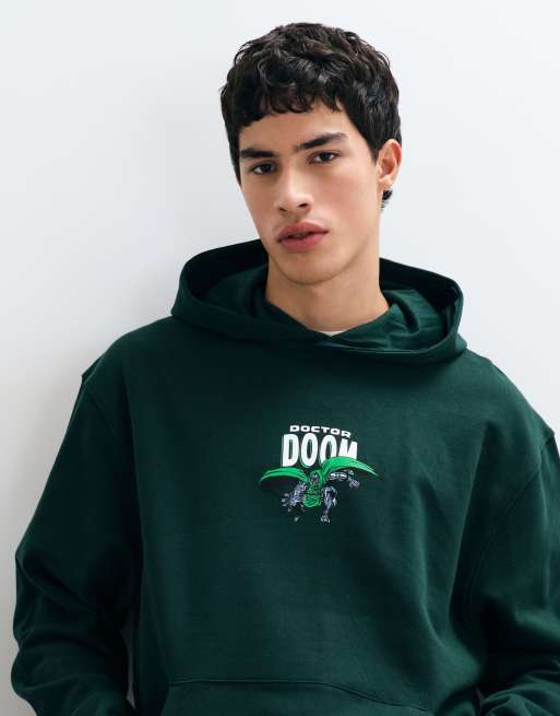 ASOS DESIGN oversized hættetrøje med Doctor Doon Marvel-print i grøn, 3 af 5