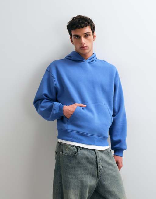 ASOS DESIGN oversized hættetrøje med grafisk print i blå, 3 af 5