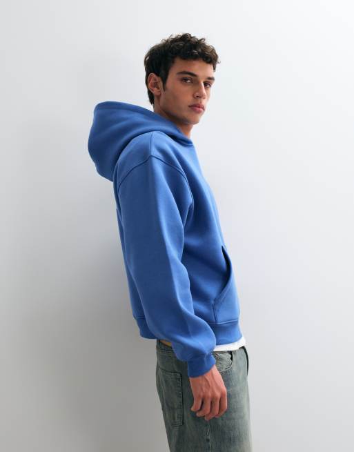 ASOS DESIGN oversized hættetrøje med grafisk print i blå, 4 af 5