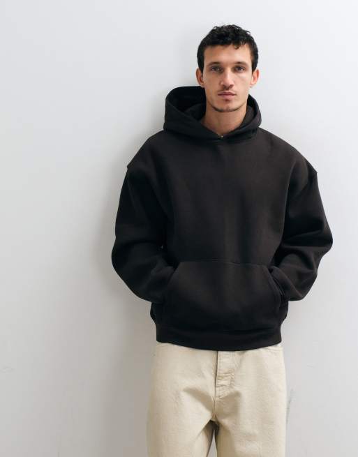 ASOS DESIGN oversized hættetrøje med grafisk print i brun, 3 af 5