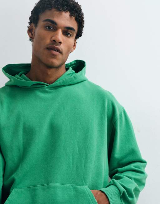 ASOS DESIGN oversized hættetrøje med syrevask i grøn, 2 af 5