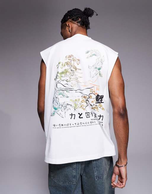 ASOS DESIGN - Oversized hvid overdel med rygprint , 3 af 4