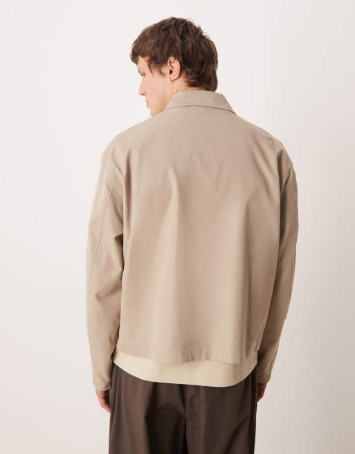 ASOS DESIGN oversized jacket in stone, 3 of 5