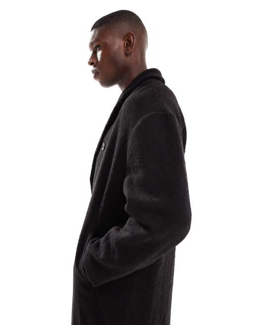 ASOS DESIGN - Oversized jas van wolmix in bruin, 4 van 5