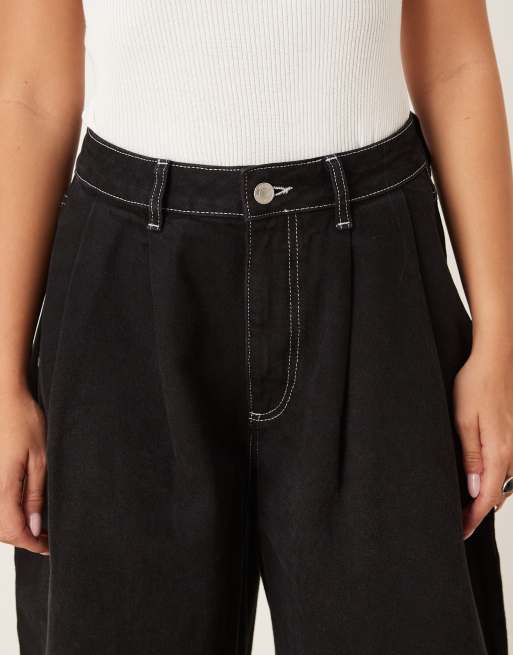 ASOS DESIGN - Oversized jeans met ballonpijpen in zwart met wassing, 5 van 5