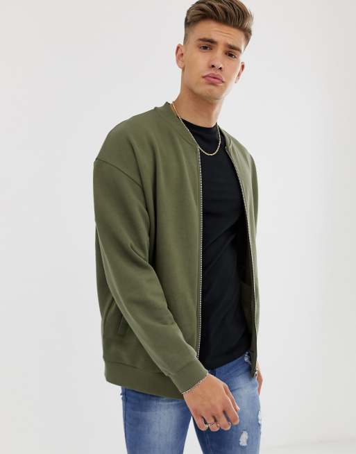 Asos khaki shop bomber jacket