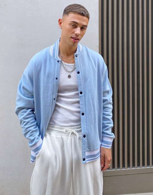 Asos blue bomber on sale jacket