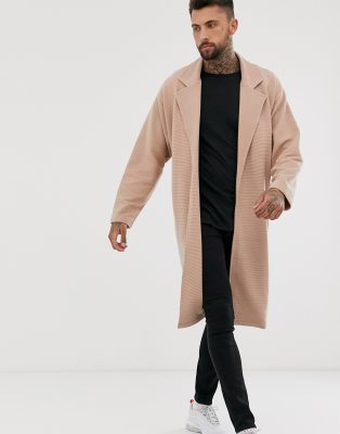 beige duster coat