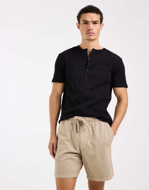 ASOS DESIGN oversized jersey short met achterzak in beige, 2 van 5