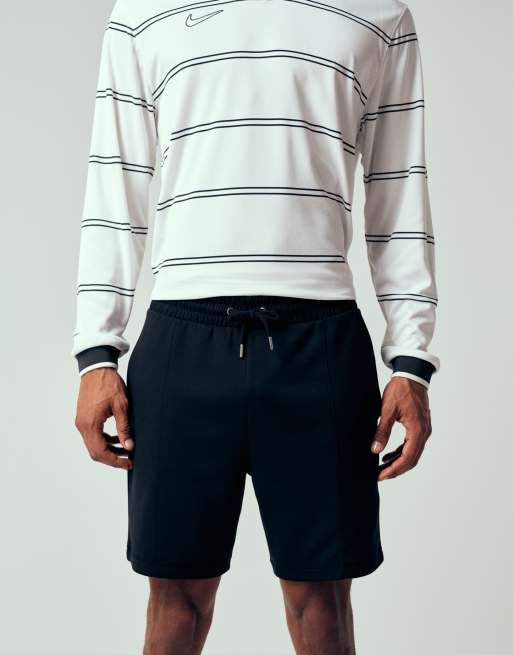 ASOS DESIGN - Oversized jersey short met plat gestikte plooitjes in zwart, 2 van 7