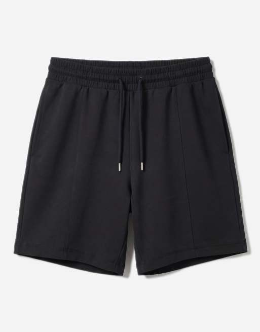 ASOS DESIGN - Oversized jersey short met plat gestikte plooitjes in zwart, 6 van 7