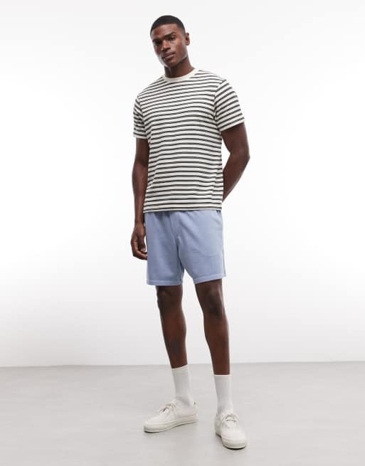ASOS DESIGN oversized jersey short with back pocket in blue, 2 of 9