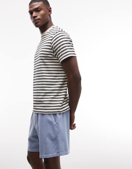 ASOS DESIGN oversized jersey short with back pocket in blue, 3 of 9