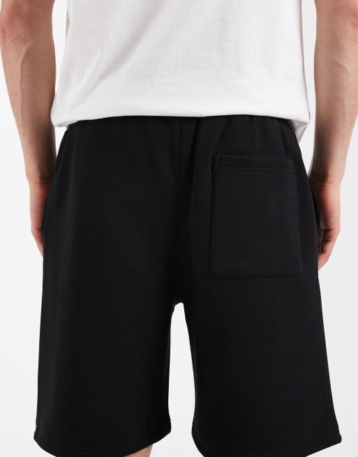 ASOS DESIGN oversized jersey short with graphic in black, 5 of 5