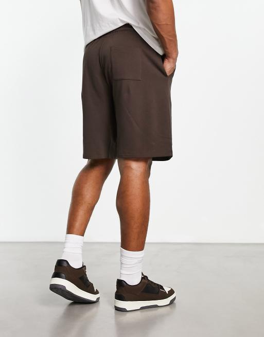 ASOS DESIGN oversized jersey shorts in grey marl