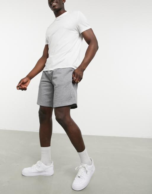 ASOS DESIGN oversized jersey shorts in gray marl