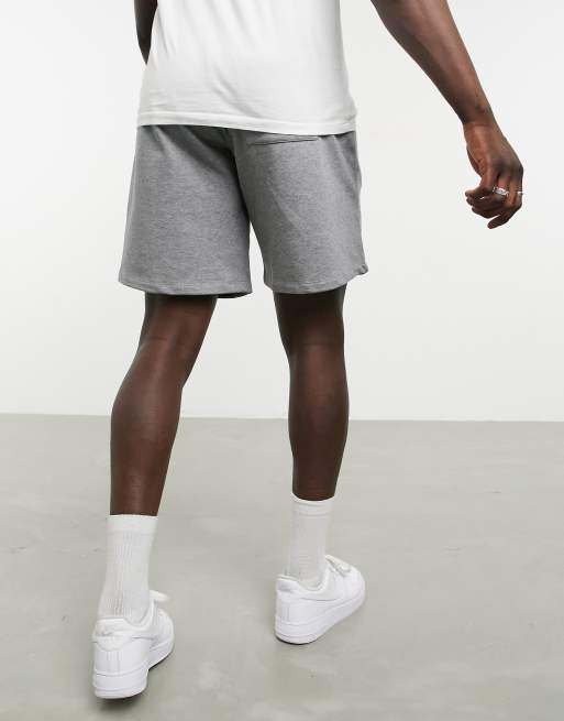 ASOS Design Oversized Jersey Shorts in Gray marl-Grey