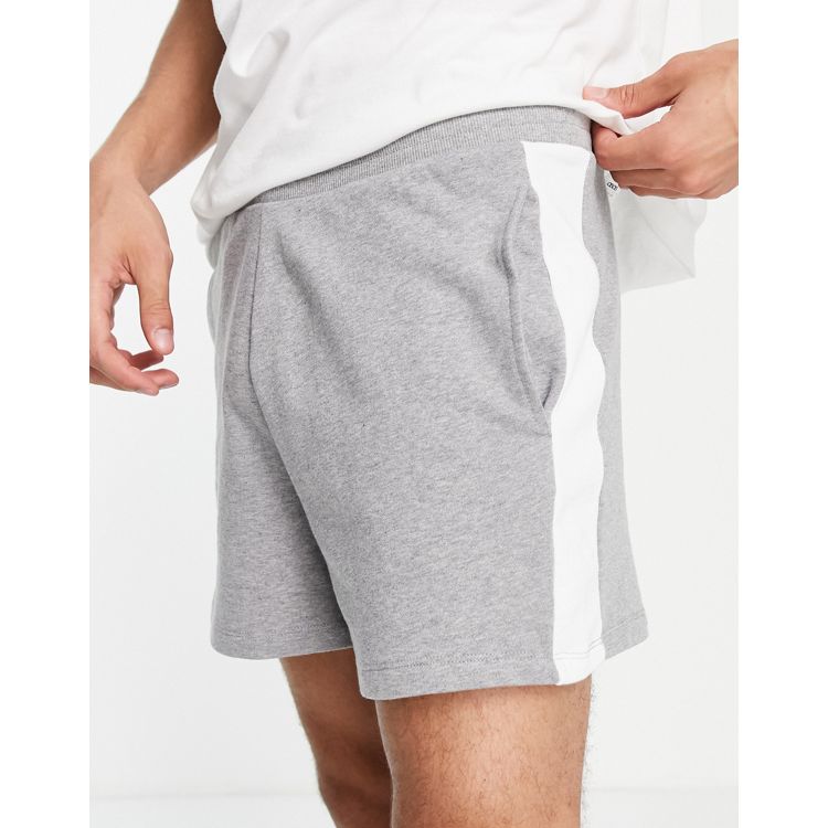 ASOS DESIGN oversized jersey shorts in grey marl
