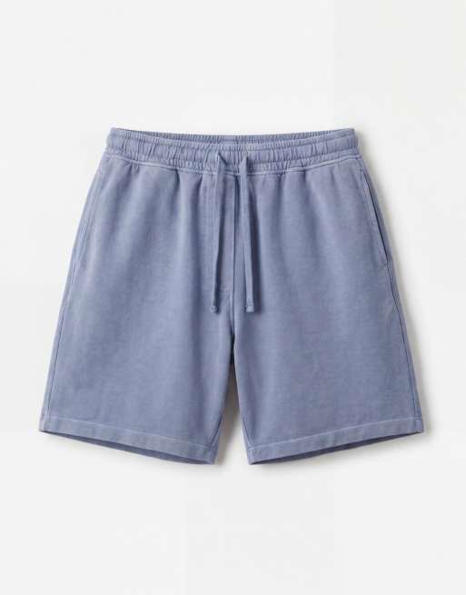 ASOS DESIGN oversized jersey shorts with back pocket in blue, 6 of 9