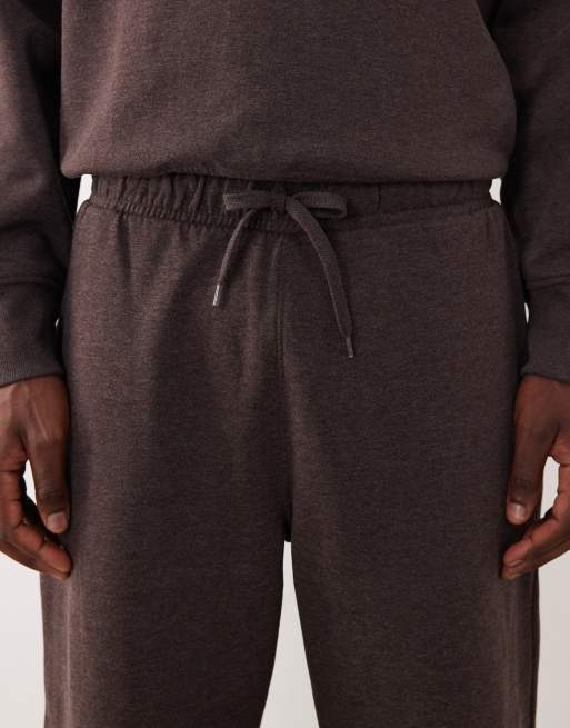 ASOS DESIGN oversized jogger in brown marl, 5 of 5