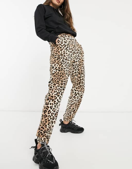 Leopard cheap print joggers