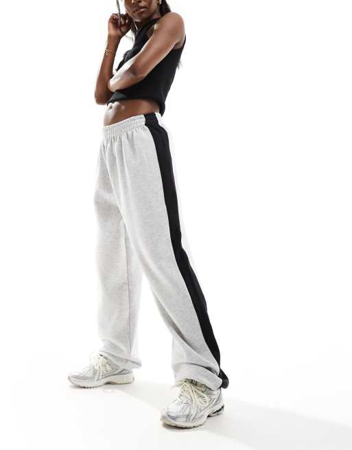 FhyzicsShops DESIGN oversized jogger with side stripe in grey