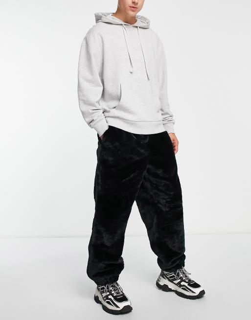 Faux fur jogging pants in Multicolor for Men