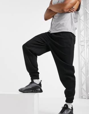 asos mens black joggers